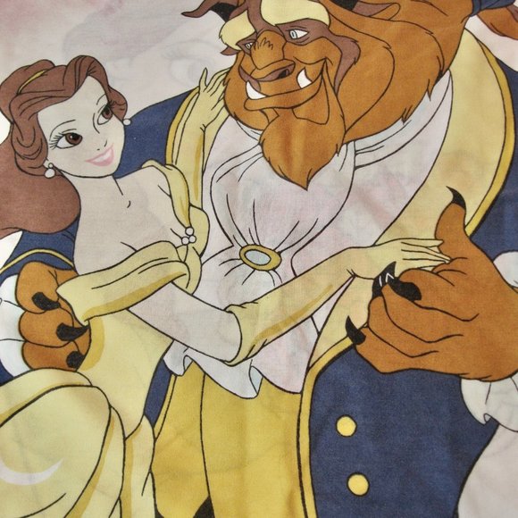 VTG Disney Beauty and the Beast 2 Standard Pillowcases Reversible Images HTF - Picture 5 of 8